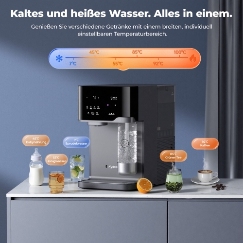Hydrofast C300 RO Wasserfilter + 2 zusätzliche BUB01 Sprudelflaschen
