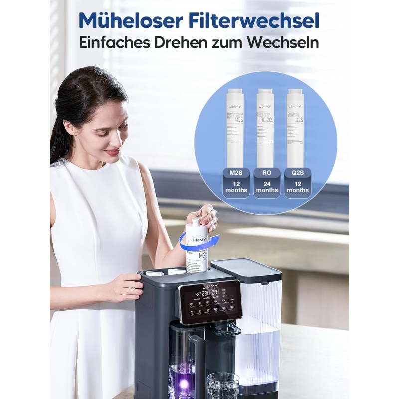 Jimmy R9 Wasserfilter mit Umkehrosmose + 3 Ersatzfilter