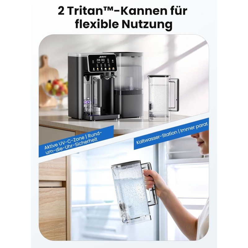JIMMY R9 PRO Wasserfilter Kalt- & Heißwasser + 3 Filter