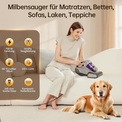 JIMMY JV35 Milbensauger Set | UV-C, 60°C & 6 HEPA-Filter