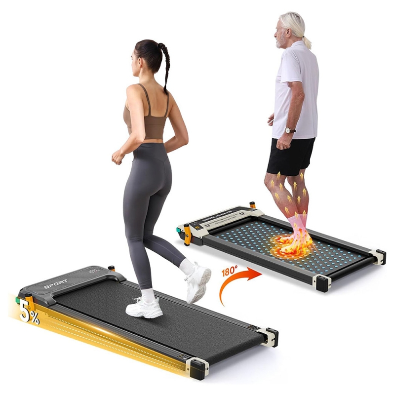 Akluer 520A-A beidseitiges Laufband mit Shiatsu-Fußmassagegerät  2 5 PS leiser Motor  330 lbs maximale Kapazität  LED-Anzeige 