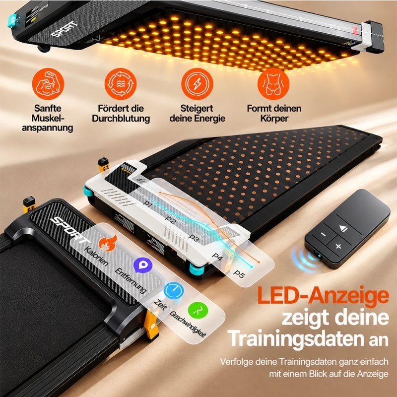 AKLUER 520A-A Walking Pad mit Fußmassage | 2-in-1