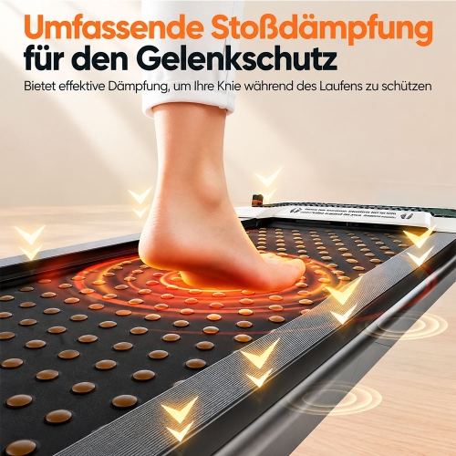 AKLUER 520A-B 2-in-1 Laufband mit Handlauf & Fußmassage
