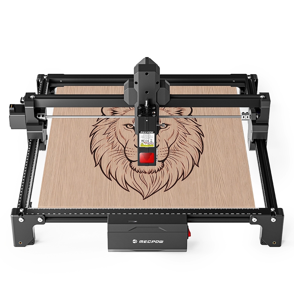 Mecpow X3S 12W Lasergravierer, 360 × 360 mm Arbeitsbereich, 10.000 mm/min, Erweiterbar auf 360 × 730 mm