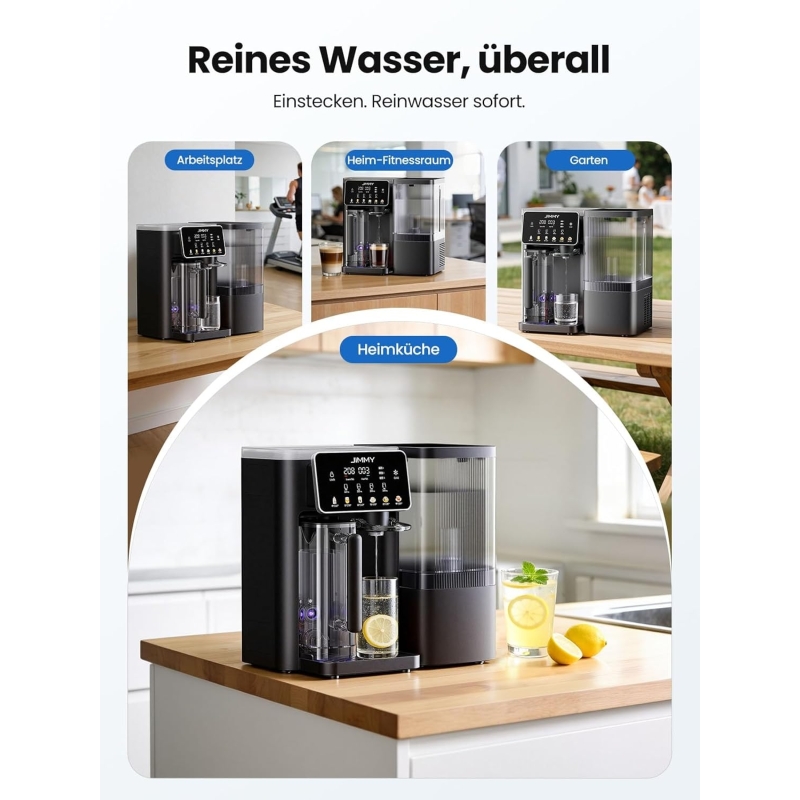 JIMMY R9 PRO Wasserfilter Kalt- & Heißwasser + 2 Filter (M2S, Q2S）