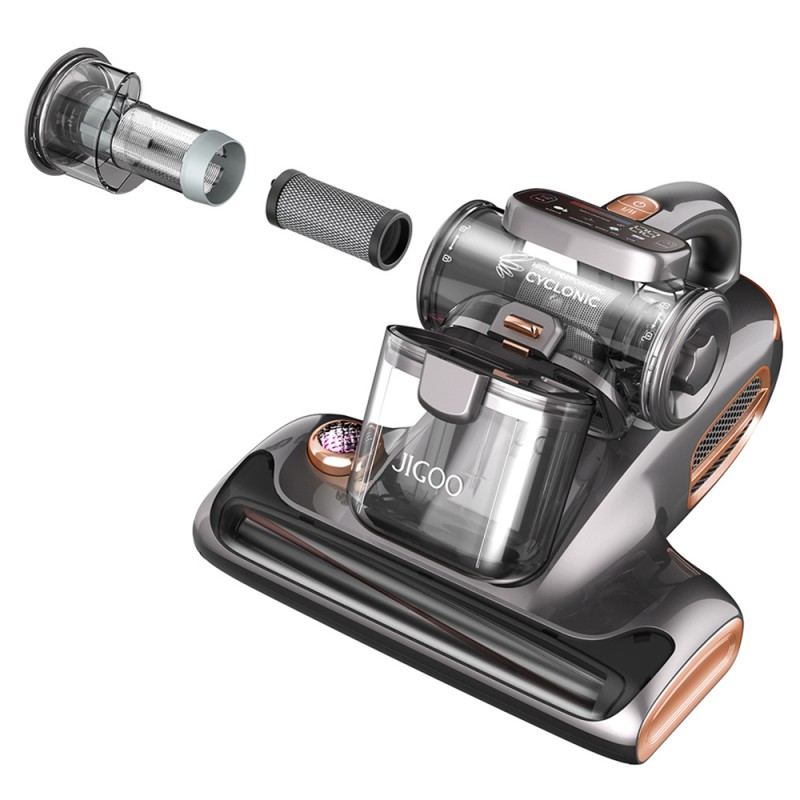 JIGOO T600 Matratzenstaubsauger mit Aroma-System 700W UV‑C 60°C Heißluft Grau