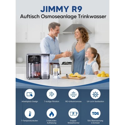 Jimmy R9 Umkehrosmose-Wasserfilter Heißwasser 7-Stufen-Filtration