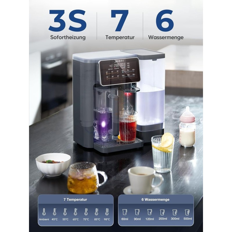 Jimmy R9 Umkehrosmose-Wasserfilter Heißwasser 7-Stufen-Filtration