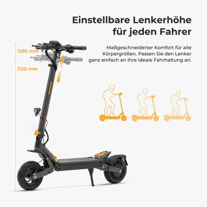 Ausom L1 ABE E-Scooter Straßenzugelassen mit 70 km Reichweite 15,6Ah 29 Nm