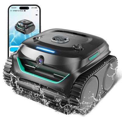 WYBOT C2 Vision Cordless Pool Robot Vacuum  Debris Detection with AI Camera  8-in-1 Master Cleaning  Two-Layer Filtration  Brus