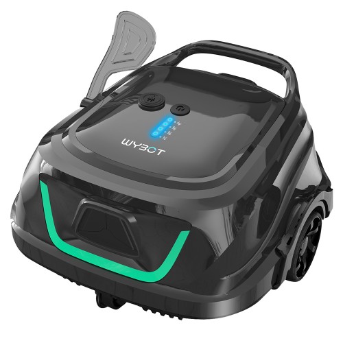 WYBOT A1 Cordless Pool Robot Vacuum  Double Filters  120min Runtime  2 5H Fast Charging  for Above Ground Flat-Bottom Pools  Bl
