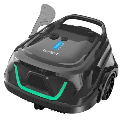 WYBOT A1 Cordless Pool Robot Vacuum  Double Filters  120min Runtime  2 5H Fast Charging  for Above Ground Flat-Bottom Pools  Bl