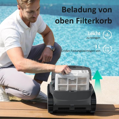 WYBOT C2 Vision Poolroboter kabellos mit KI-Kamera