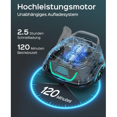 WYBOT A1 Kabelloser Poolroboter 120 Min Laufzeit Doppelfiltration