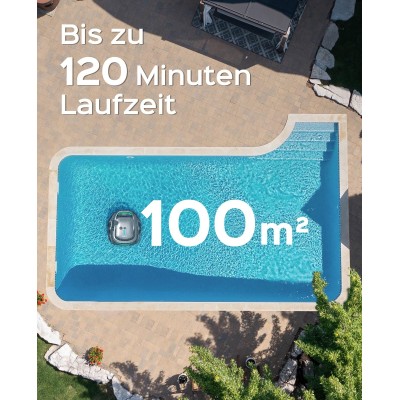 WYBOT A1 Kabelloser Poolroboter 120 Min Laufzeit Doppelfiltration