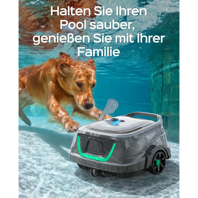 WYBOT A1 Kabelloser Poolroboter 120 Min Laufzeit Doppelfiltration