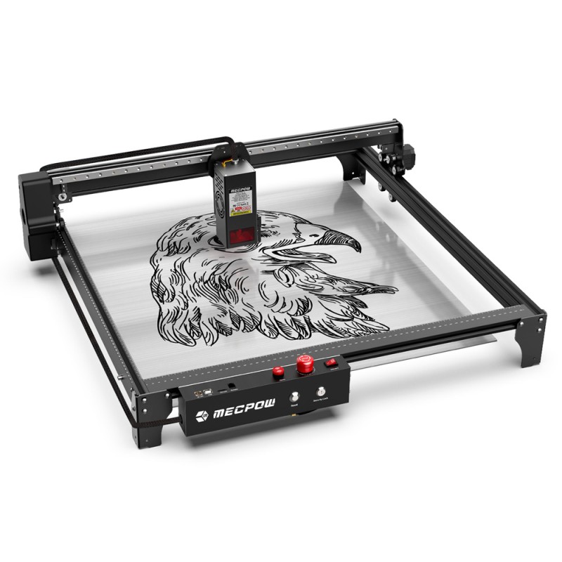 Mecpow X5 Pro 33W Laser-Graviermaschine  600x600mm Gravurbereich  0 08x0 1mm Laserpunkt mit automatischer Luftunterstützung EU