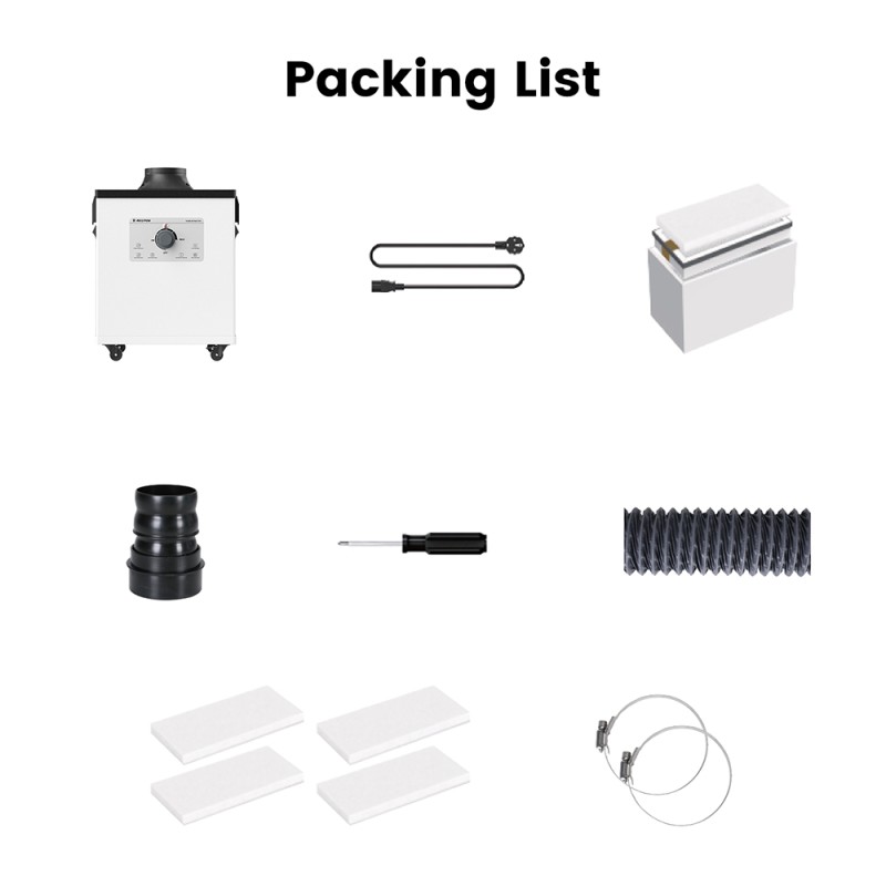 Mecpow P150 150W Rauchabsauger für X4 Pro/FC1/FC2/FC3 mit 3-Stufen-Filtration - EU-Stecker