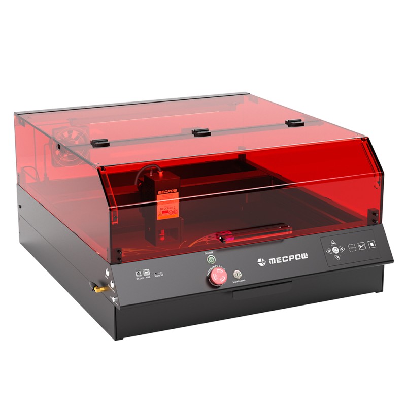 Mecpow X4 Pro 22W Laser-Graviermaschine mit eingebauter Kamera  Acryl-Schutzabdeckung und FDA-Klasse-1-Zertifizierung