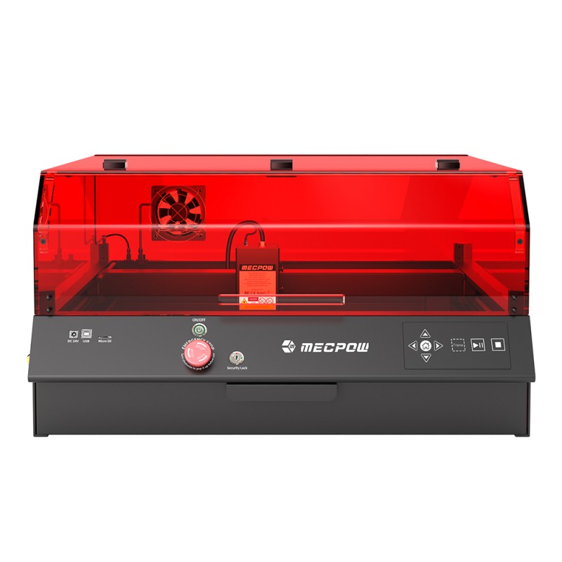 Mecpow X4 Pro 22W Laser-Graviermaschine mit eingebauter Kamera  Acryl-Schutzabdeckung und FDA-Klasse-1-Zertifizierung