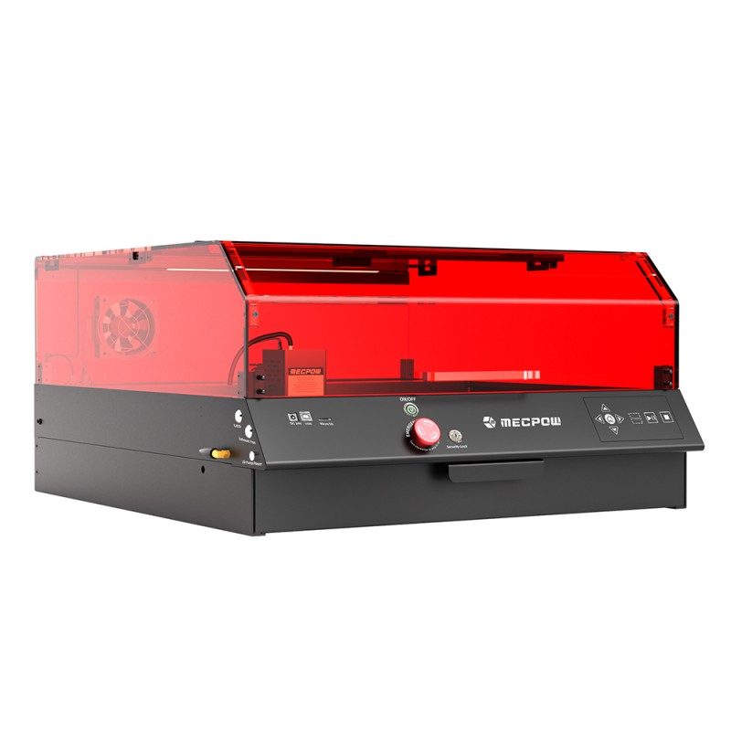 Mecpow X4 Pro 22W Laser-Graviermaschine mit eingebauter Kamera  Acryl-Schutzabdeckung und FDA-Klasse-1-Zertifizierung
