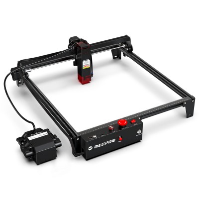 Mecpow X3 Pro 10W Laser-Graviermaschine mit einstellbarer Luftunterstützung  Sicherheitssperre  Not-Aus-Schalter  Flammendetek