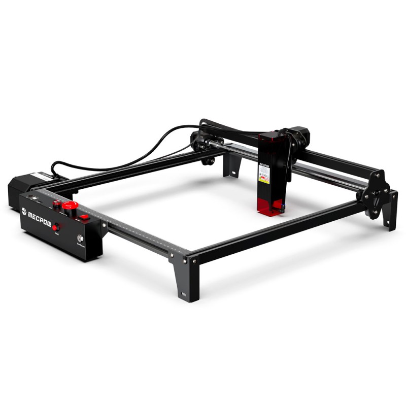 Mecpow X3 Pro 10W Laser-Graviermaschine mit einstellbarer Luftunterstützung  Sicherheitssperre  Not-Aus-Schalter  Flammendetek