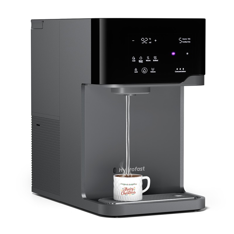 Hydrofast C300 RO Arbeitsplatten-Wasserreiniger  Eis- und Sprudelwasserspender  6-stufige Filterung mit UV-Sterilisation  5L Ro