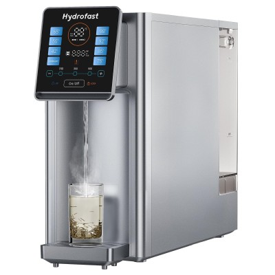 Hydrofast W100 Arbeitsplatten Wasserreiniger – RO Wasserfilter mit UV, 8 Temperaturen, 4L Tank