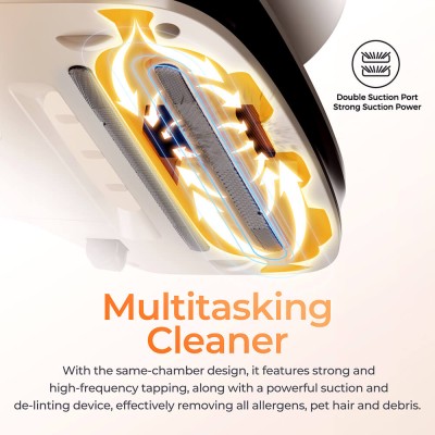 JIGOO S100 Intelligenter Doppelbecher-Matratzenstaubsauger mit 350W Leistung und 12KPa Saugkraft