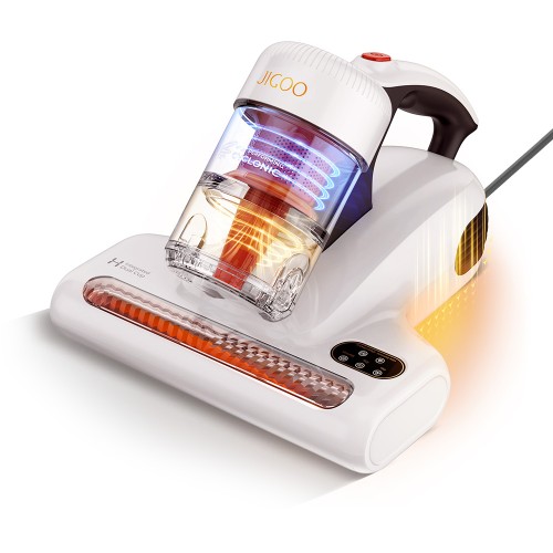 JIGOO J200 Staubmilben-Staubsauger  Matratzenstaubsauger  mit integrierten Doppelbechern  13KPa Saugkraft  UV-Lampe  60 ℃   H 2