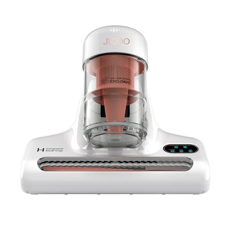 JIGOO J200 Staubmilben-Staubsauger  Matratzenstaubsauger  mit integrierten Doppelbechern  13KPa Saugkraft  UV-Lampe  60 ℃   H