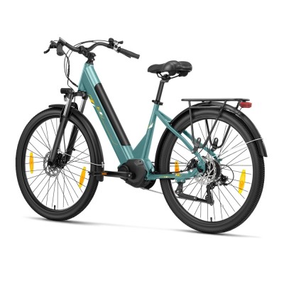 Touroll Urbano 3 E-Bike 250W Mittelmotor Blau 27,5 Zoll Pendler E Bike mit 120 km Reichweite
