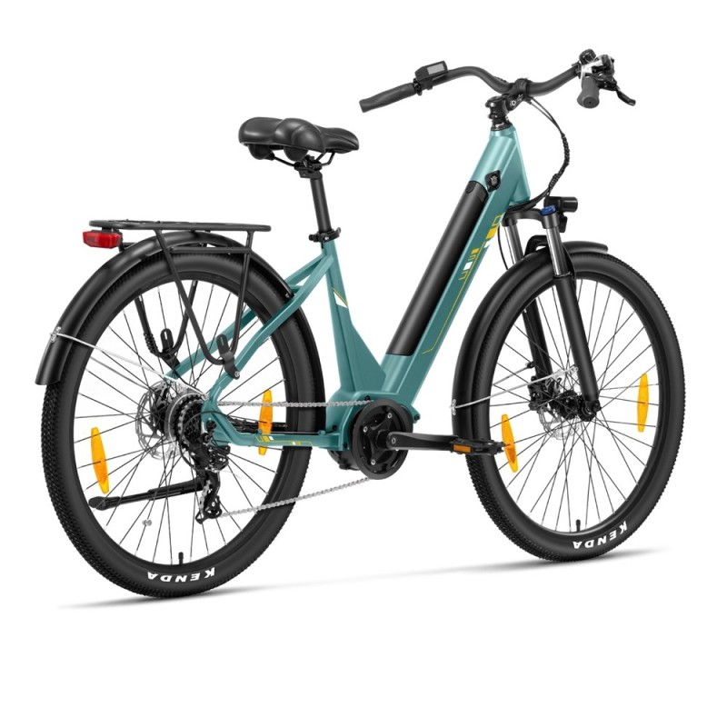 Touroll Urbano 3 E-Bike 250W Mittelmotor Blau 27,5 Zoll Pendler E Bike mit 120 km Reichweite