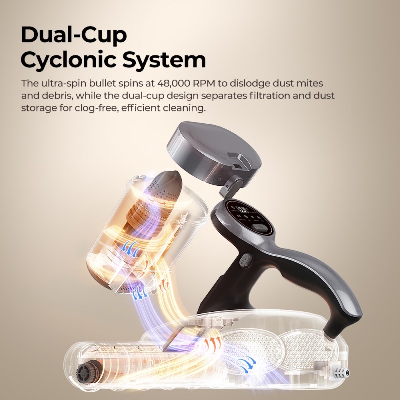 JIGOO J300 Pro Intelligenter Doppelbecher-Matratzenstaubsauger EU