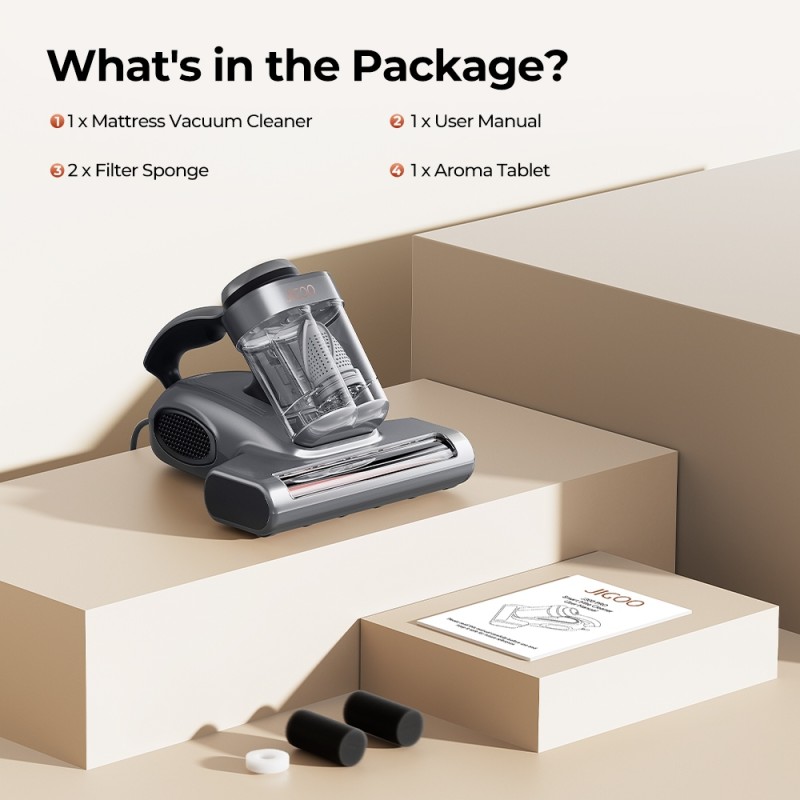 JIGOO J300 Pro Intelligenter Doppelbecher-Matratzenstaubsauger EU