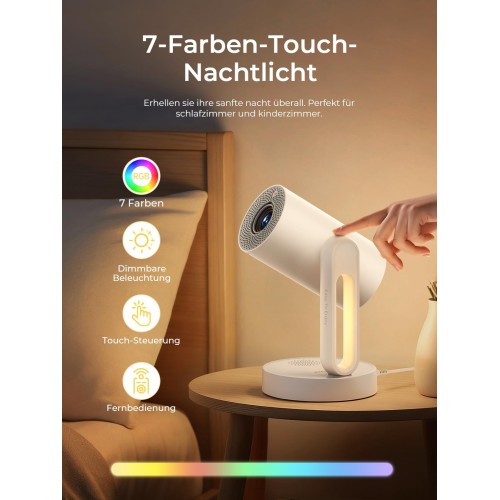 ETOE Starfish Plus Google TV Beamer – Mini Projektor mit 140° Rotation, Auto-Keystone 2