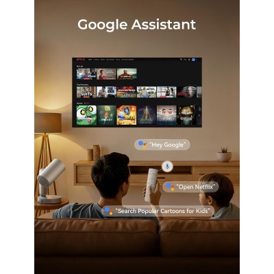 ETOE Starfish Plus Google TV Beamer – Mini Projektor mit 140° Rotation, Auto-Keystone