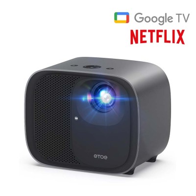 ETOE E3 Pro Projektor mit Google TV  600 ANSI  nativer 1080P-Auflösung  4K-Dekodierung  Autofokus