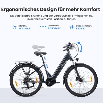 Urbano 3 Trekking E-Bike 27,5" | 250W Mittelmotor - zigbuy
