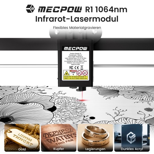 Mecpow R1 1064nm 1 2W Infrarot-Lasermodul für M1/X3/X3 Pro Lasergravierer 2