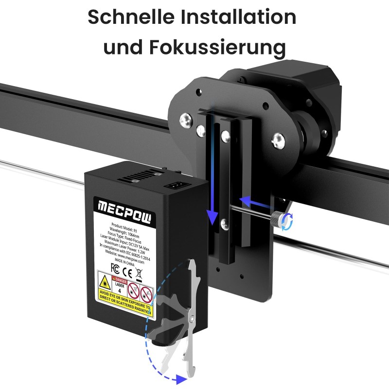 Mecpow R1 1064nm Infrarot Laser Modul 1,2W kompatibel mit Mecpow X3, X3 Pro, M1, X4, X4 Pro und X5