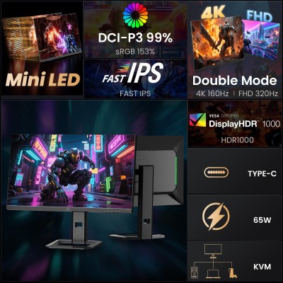 TITAN ARMY P275MV PLUS Gaming Monitor 4K 160Hz HDR1000