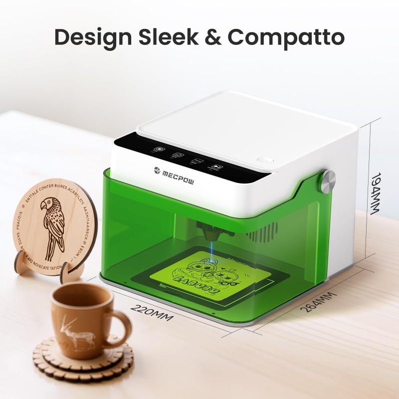 Mecpow M1 3,5W Lasergravierer Geschlossener Lasercutter FDA Klasse 1