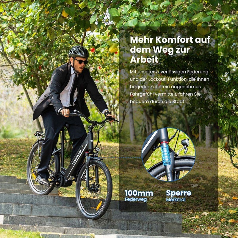 Touroll MA1 E-Bike Mittelmotor 26 Zoll 250W Ideal für Touren