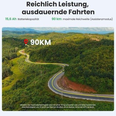 Touroll B1 E-Bike 26 Zoll Step-Through 250W 90 km Reichweite