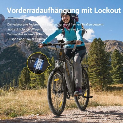 Eleglide T1 Step-Over Trekking  E-Bike 27,5 Zoll 250W 100 km Schwarz  (2026)