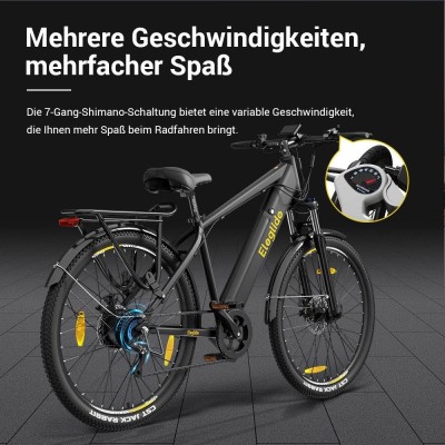 Eleglide T1 Step-Over Trekking  E-Bike 27,5 Zoll 250W 100 km Schwarz  (2026)