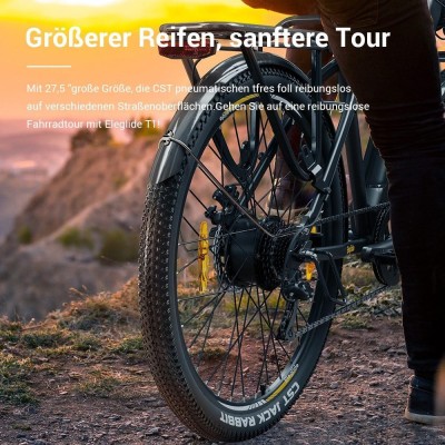 Eleglide T1 Step-Over Trekking  E-Bike 27,5 Zoll 250W 100 km Schwarz  (2026)