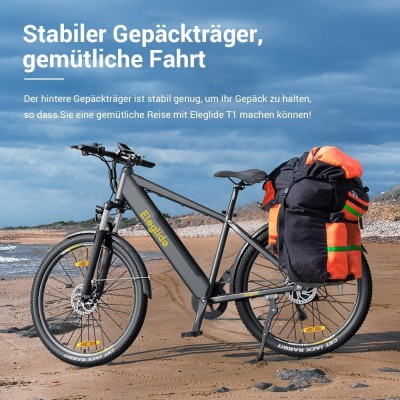 Eleglide T1 Step-Over Trekking  E-Bike 27,5 Zoll 250W 100 km Schwarz  (2026)